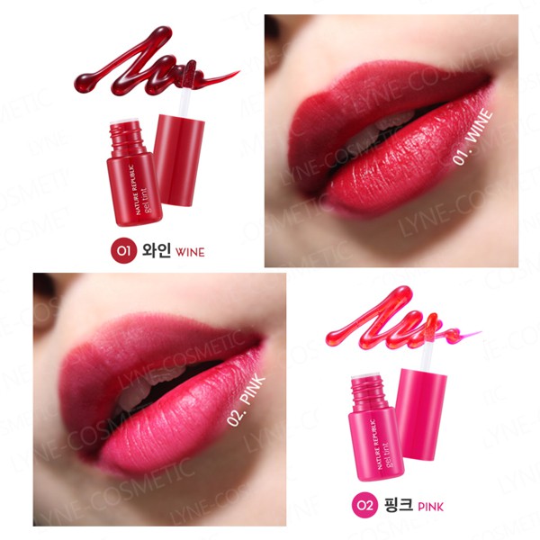 Nature Republic Pure Shine Lip Tint 6 Colors Liptint Lips Makeup Mini Lip Tint Shopee Singapore