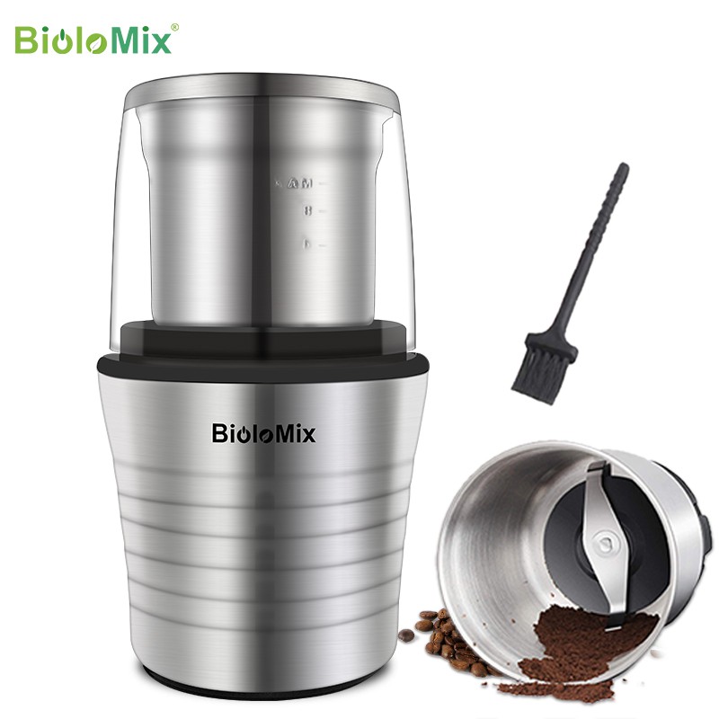 Nuts Powerful Grinder Motor Dry Grinding Safety 304 Stainless Steel Blade Spice Grinder Coffee Beans Electric Coffee Grinder 