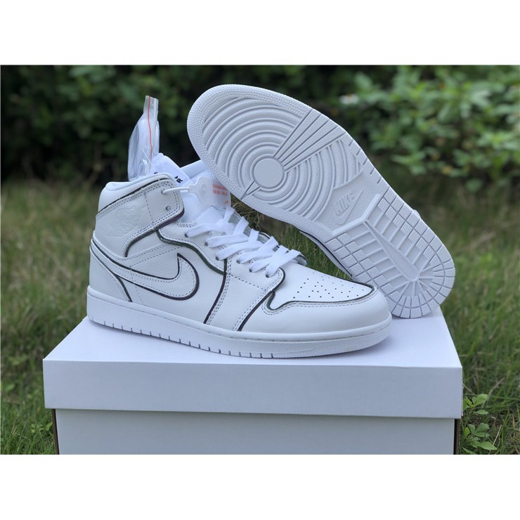 iridescent reflective white jordans