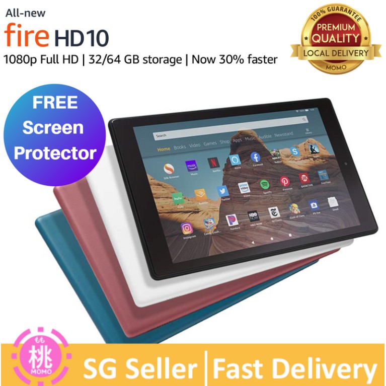 All New Fire HD 10 Tablet (10.1", 1080p Full HD Display) Shopee Singapore