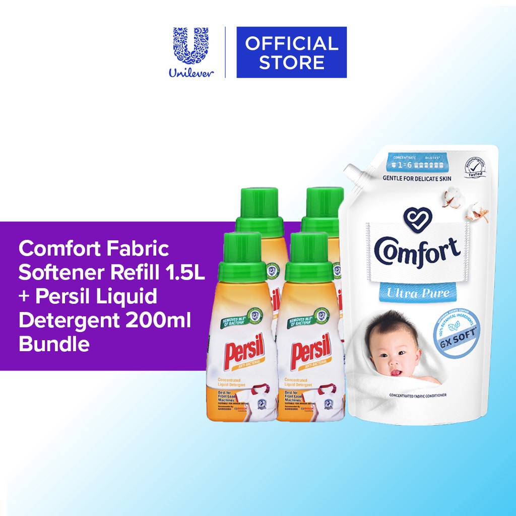 Comfort Fabric Softener Refill Pouch 1.5L x 1 + Persil Liquid Detergent