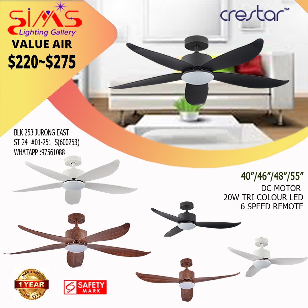 Crestar Ceiling Fan Crestar Value Air 3 Blades And 5 Blades DC Ceiling