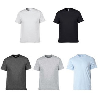 Image of 🔔【2.5-2.18 Holiday】 Gildan 76000 Round Neck Cotton Black/White/Blue T-Shirt Unisex 100% Cotton (Linen Grey 50% cotton )Plain Regular Solid Tee Men T Shirts