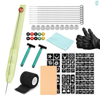 Image of thu nhỏ [acce]Hand Poke and Stick Tattoo Kit DIY Tattoo Supply Ink Gloves and Inkbox Tattoo Needles Set Includes 3RL / 5RL / 7RL / 9RL #3