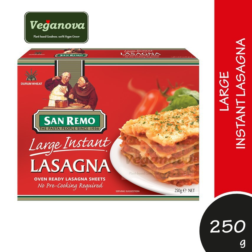 Shop Malaysia San Remo Non Gmo Large Instant Lasagna Sheet Vegan 250g Halal Shopee Singapore