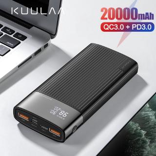 KUULAA Power Bank 20000mAh USB Type C PD Fast Charging Quick Charge 3.0 PowerBank 20000 mAh External Battery For Xiaomi iPhone