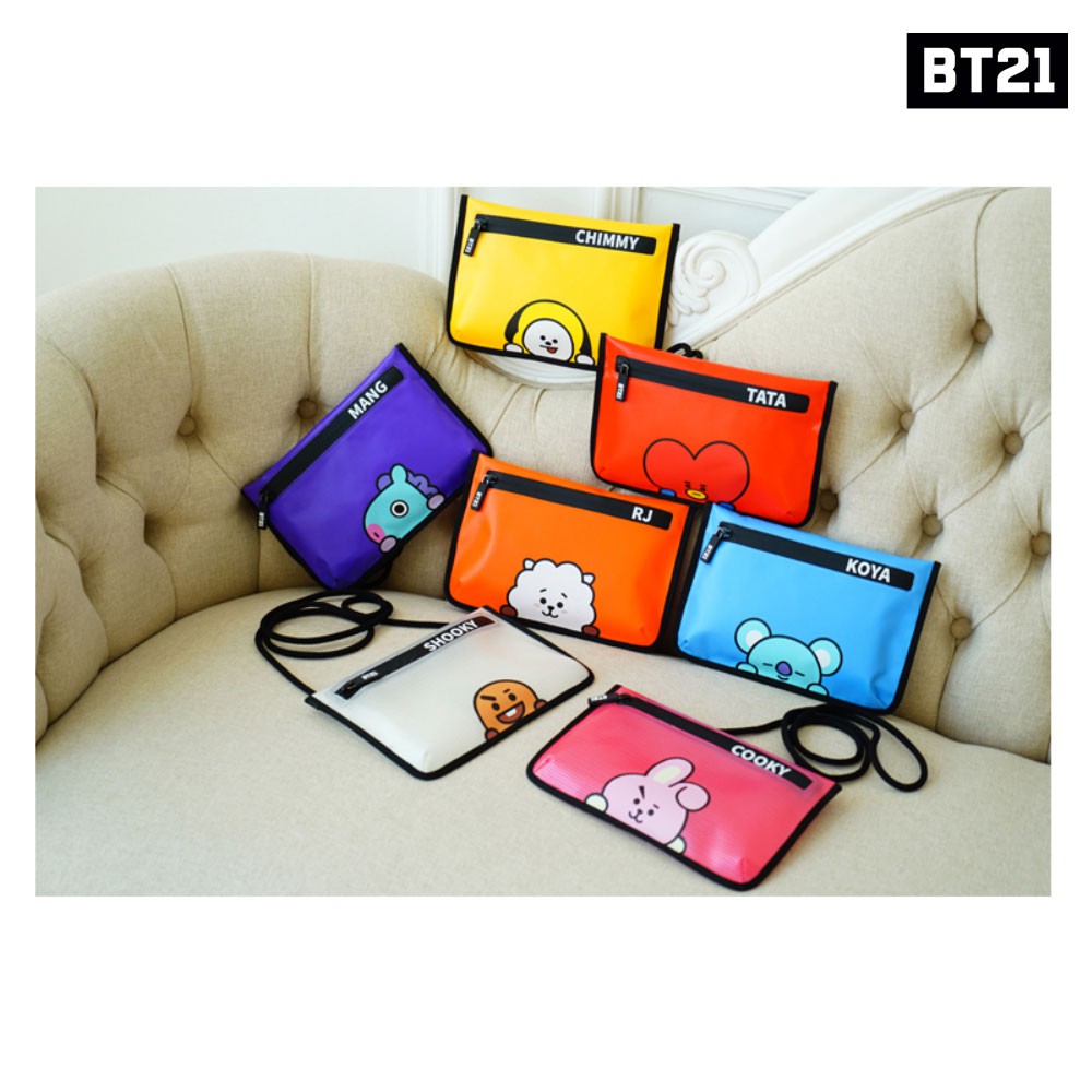 BTS BT21 Official Authentic Goods TP Cross Bag 275 x 190mm BTS BT21 Official Authentic Goods TP Cross Bag 275 x 190mm