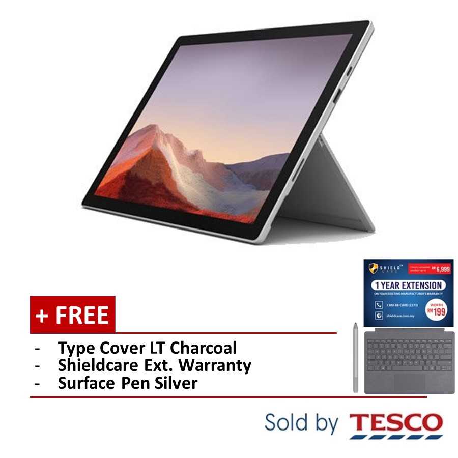 Microsoft Surface Pro 7 Vdv I5 8gb 128gb Platinum Tc Lt Charcoal Ext Warranty Pen Silver Shopee Singapore