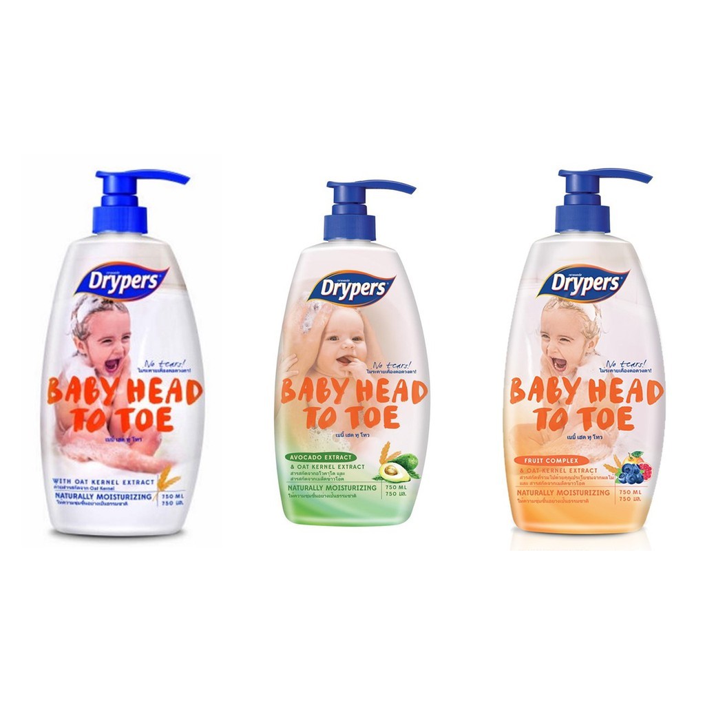 Original Drypers 750ml Baby Toiletries Baby Head To Toe Baby Bath Shampoo Sabun Mandi Bayi Shampoo Rambut Bayi Drypers Shopee Singapore