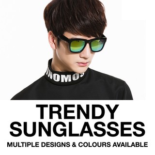 Image of thu nhỏ Fashionable Trend Trendy Metal Frame Color Film Sunglasses Personality Unisex Men Female Fashion UV Protection Sun #1