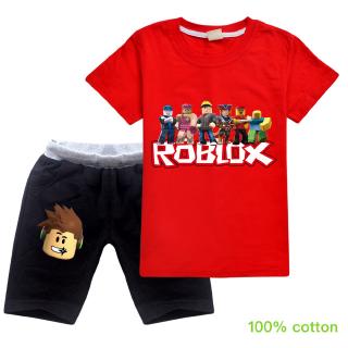 Roblox Kids T Shirts Shorts Suit For Boys And Girls Two Piece Set Pure Cotton S Shopee Singapore - roblox clothes codes for short shorts