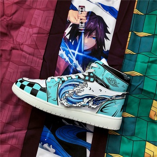 Demon Slayer Kimetsu No Yaiba Anime Joint Aj Men's Shoes Student Trend High-top Shoes Giyuu Zenitsu