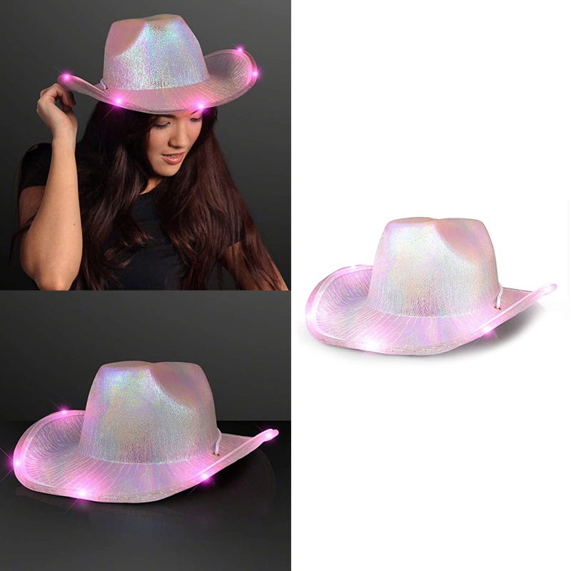 YOIOI Led Cowgirl Party Hats Cowboy Hat Funny Cowboy Cosplay Red Cowboy ...