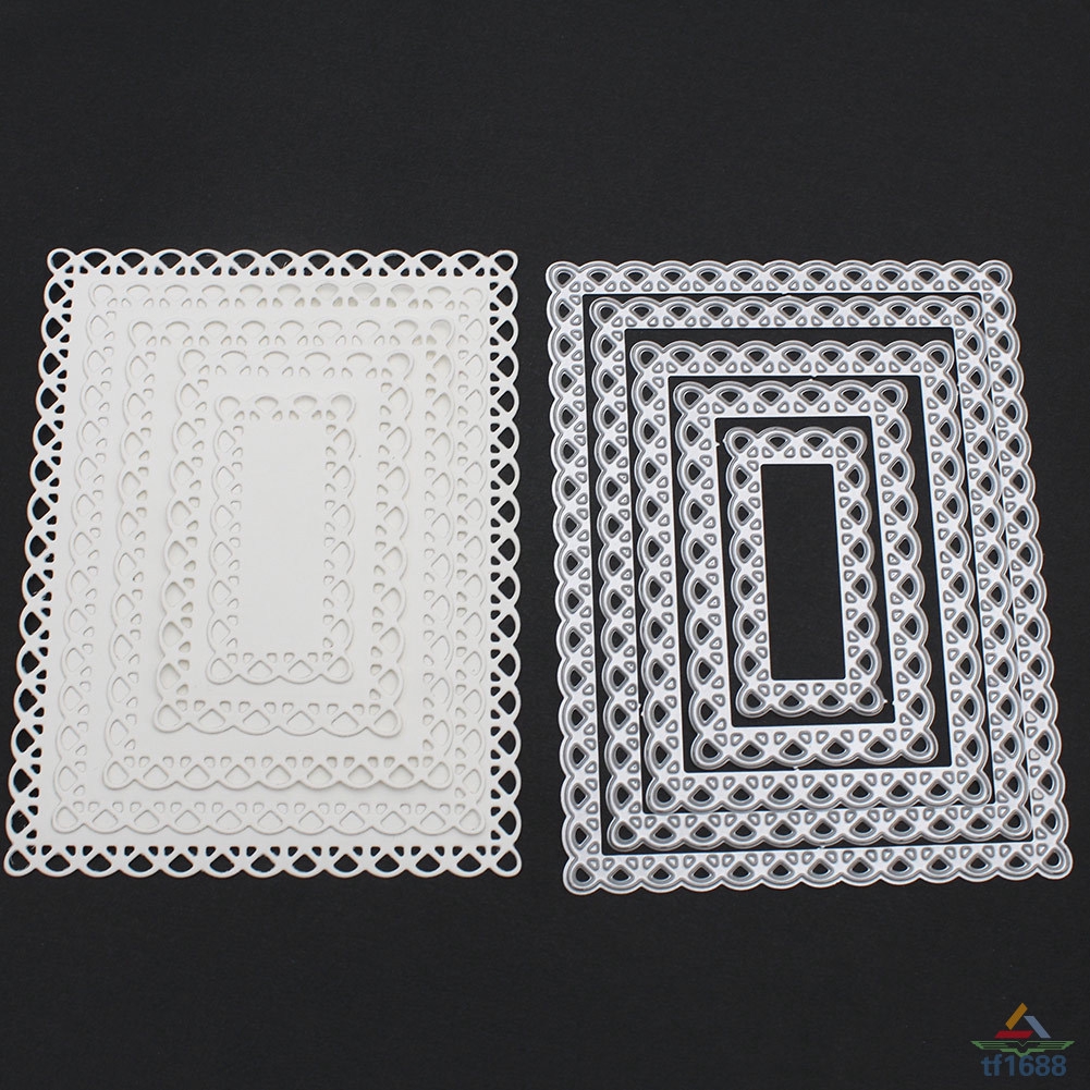 Nested Stitched Rectangle Frame Cutting Dies Metal DIY Etched Dies