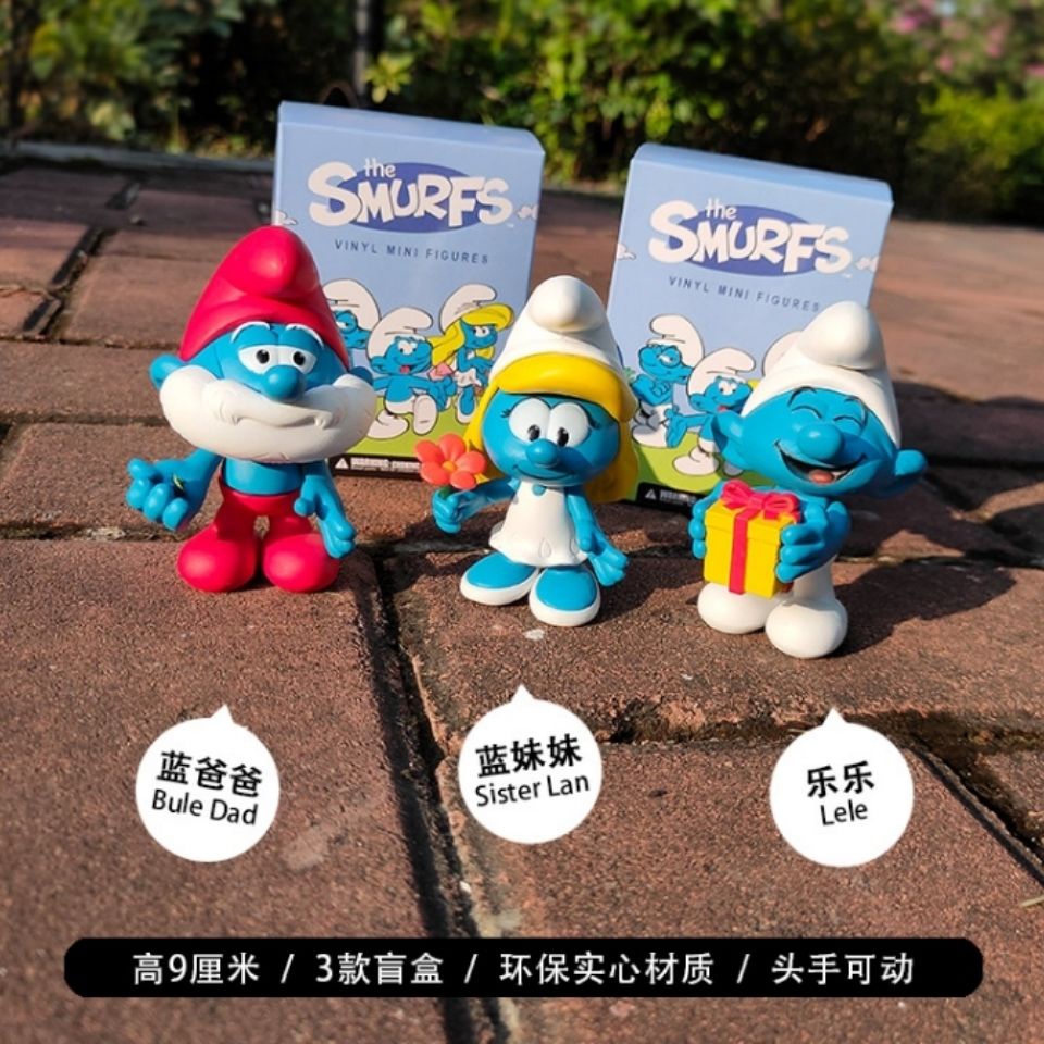 Toy Intellectual Toys The Smurf Smurf Sister Blue Dad Toy Decoration Doll Anime Children S Gift Figure Shopee Singapore