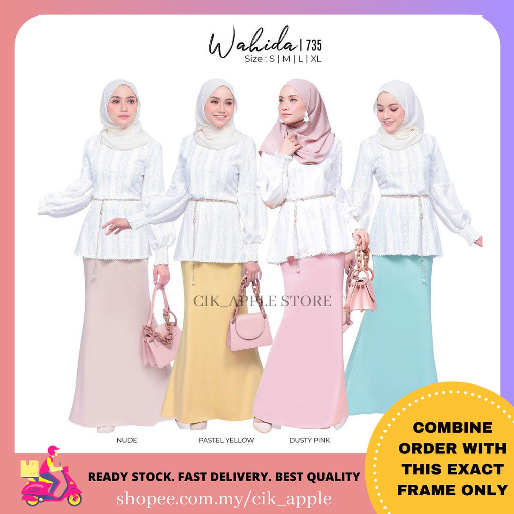 Shop Malaysia Blouse Putih Dan Skirt Wahida Ootd Casual Blouse Office Suit Dinner Shopee Singapore