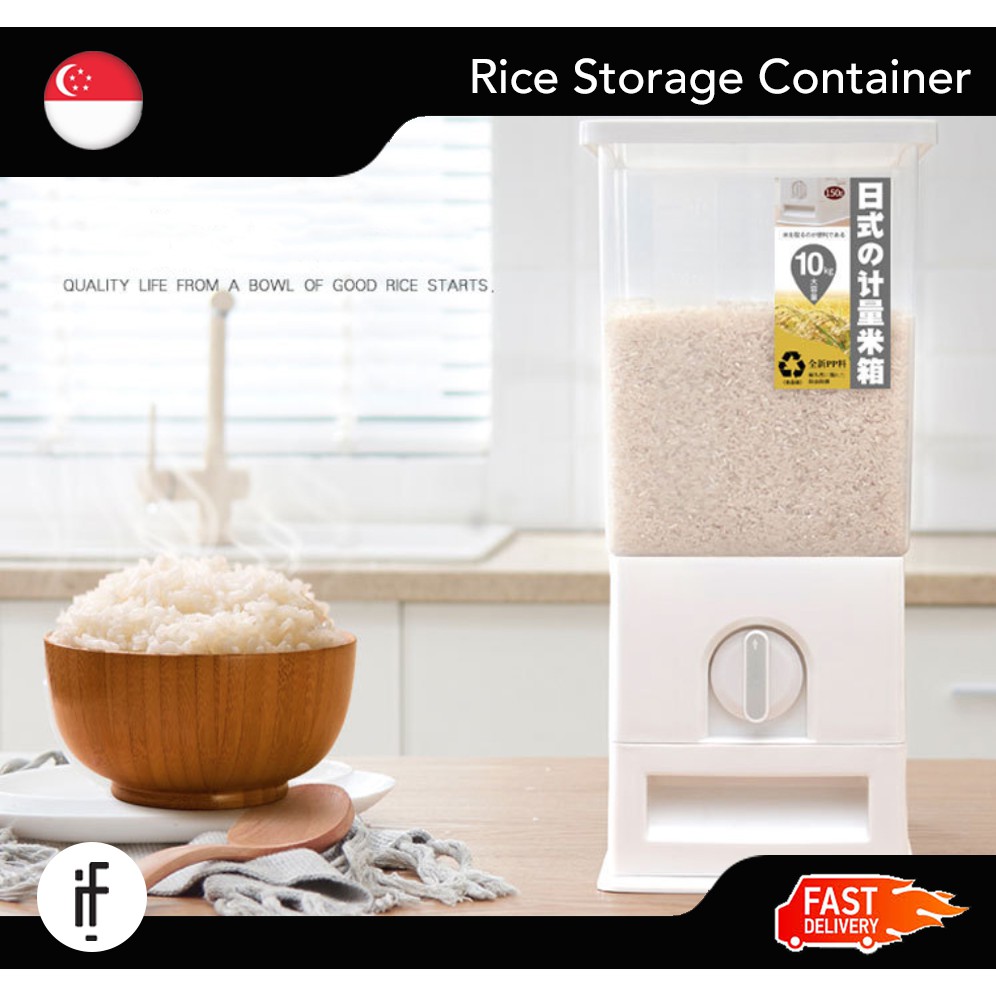 Rice Storage Container Dispenser Multipurpose Organizer Moisture Proof