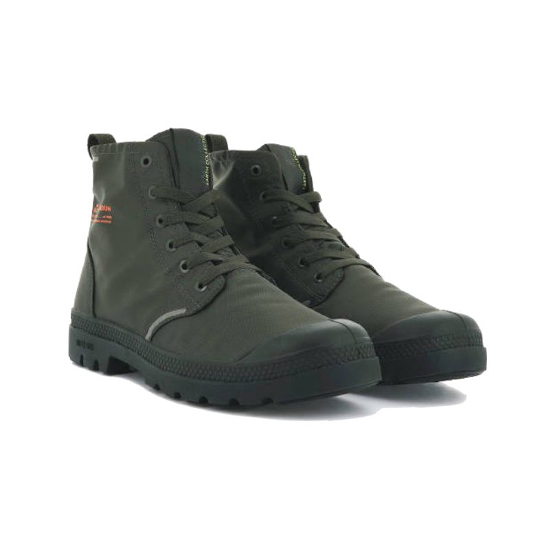 palladium olive casual boots