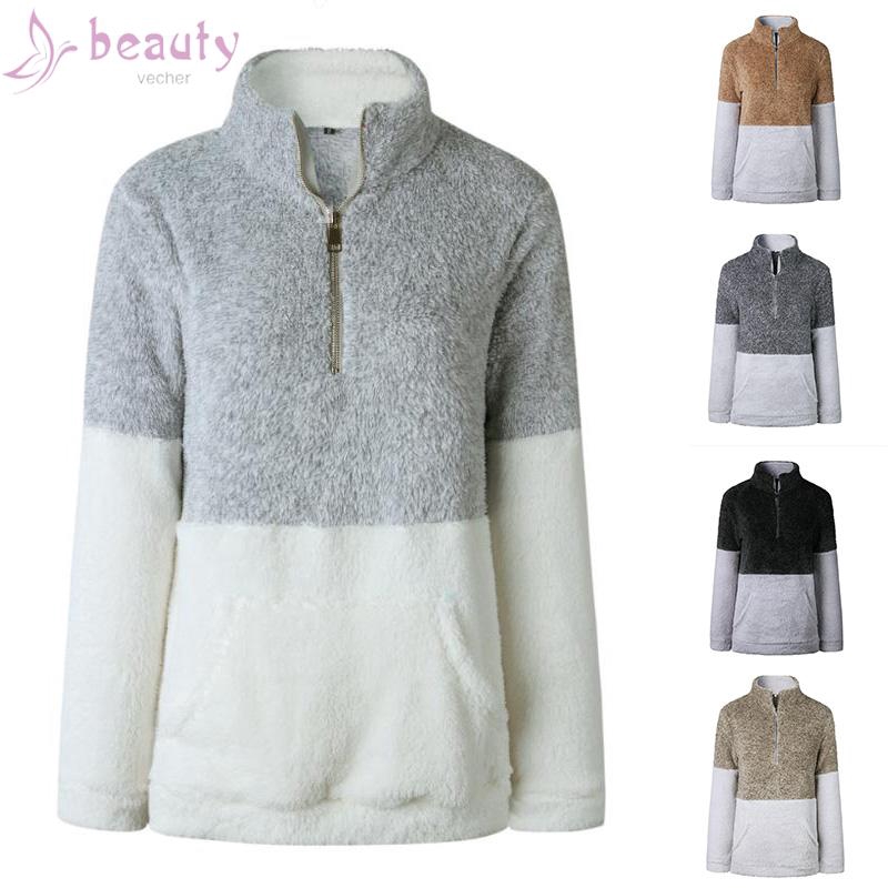 sweatshirt with collar and zipper