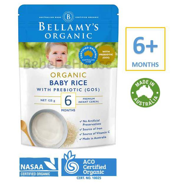 Bellamy S Organic Baby Rice 6 Months Expiry Aug 2021 Shopee Singapore