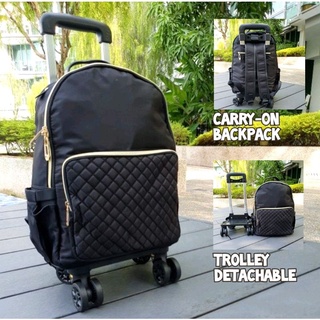 Premium Compact 4-Wheel Trolley Bag / Backpack (SG Seller)