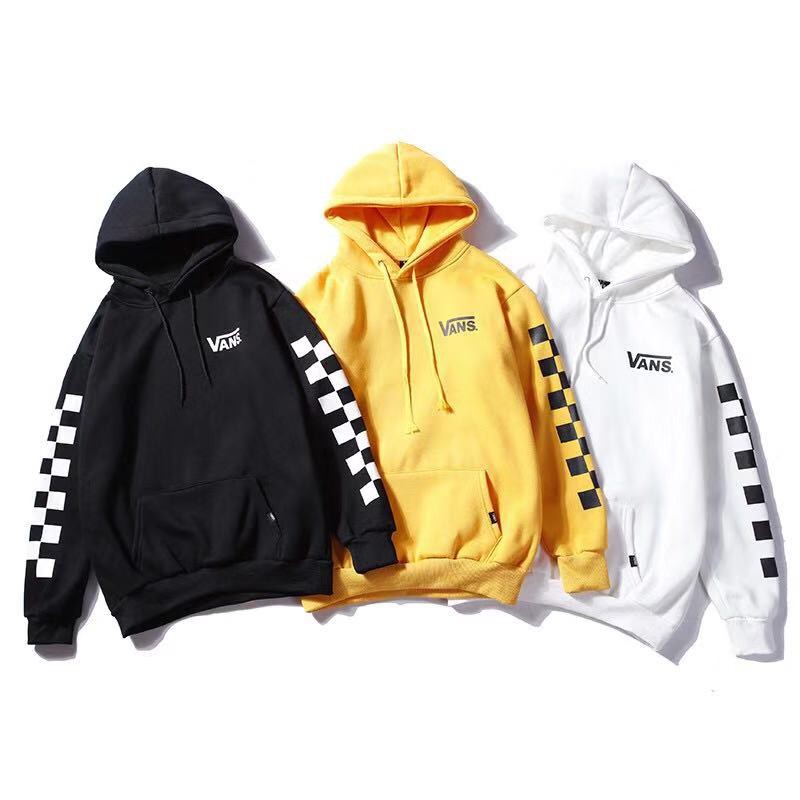 black and yellow checkered hoodie