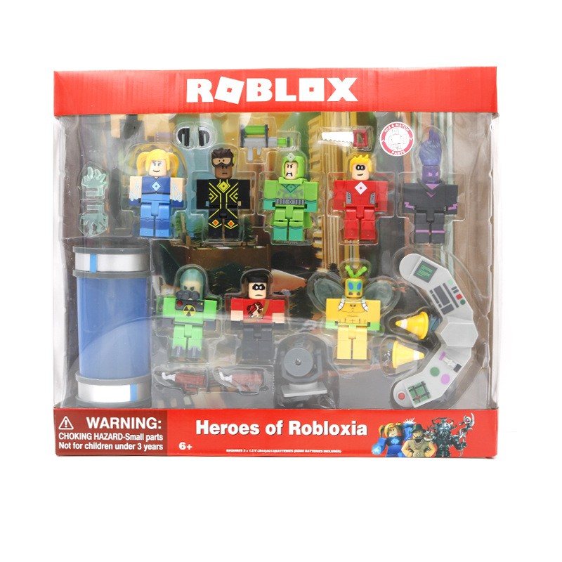 8pcs Set Roblox Building Blocks Heroes Of Robloxia Doll Virtual World Games Action Figure Shopee Singapore - getting wings of robloxia heroes of robloxia roblox