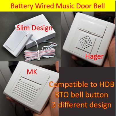 Wired Battery Door Bell For Hdb Bto Condo