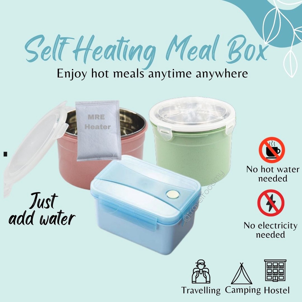 Self Heating Meal box Tupperware Good Quality Food Warmer Flameless