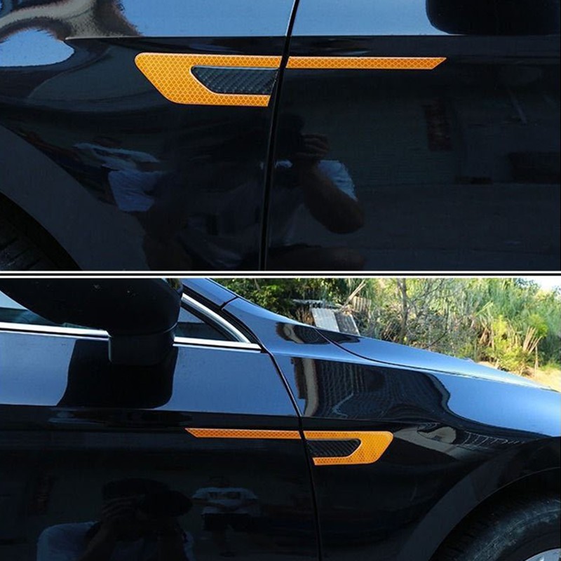 Car Sticker 5D Carbon Fiber Stickers Car Stickers And Decals Auto Reflective Strip Warning Car Styling Accessories
