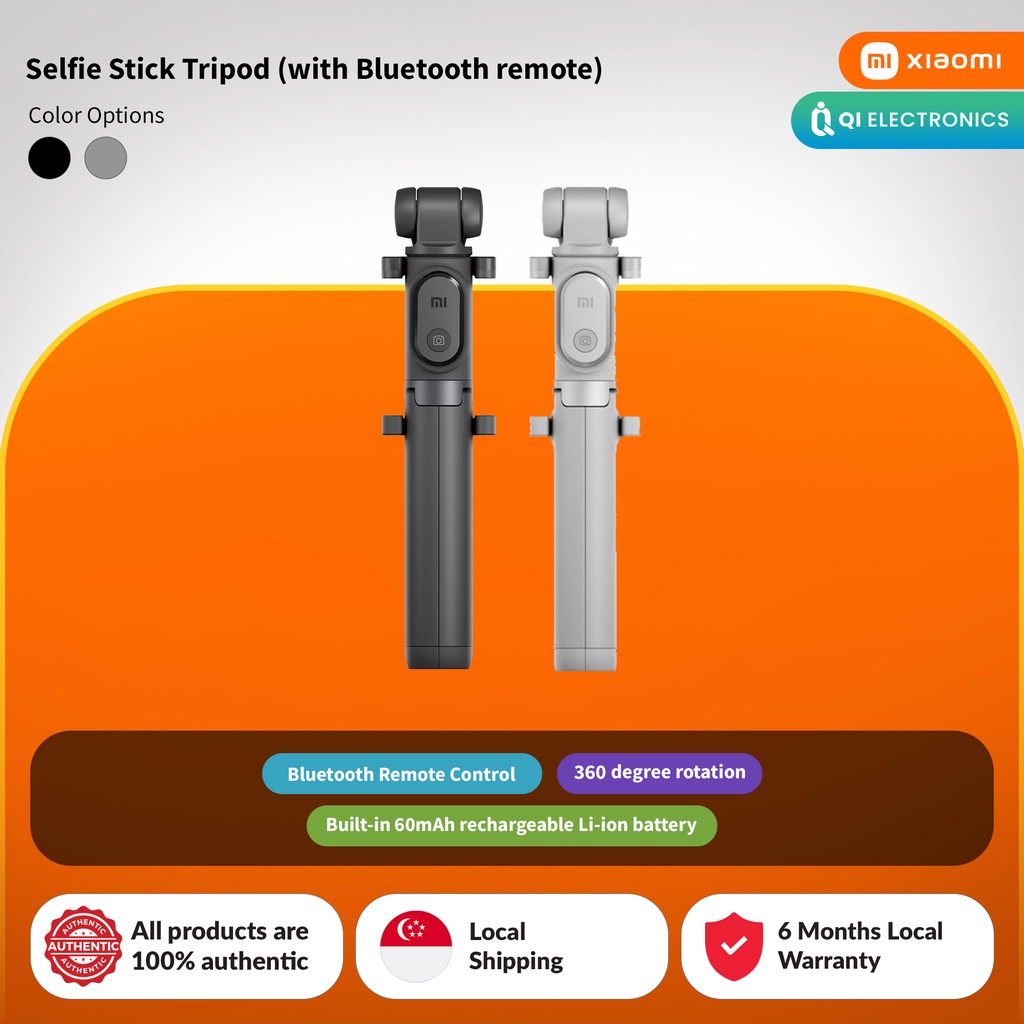 Xiaomi Mi Selfie Stick Tripod (With Bluetooth Remote) Shopee Singapore
