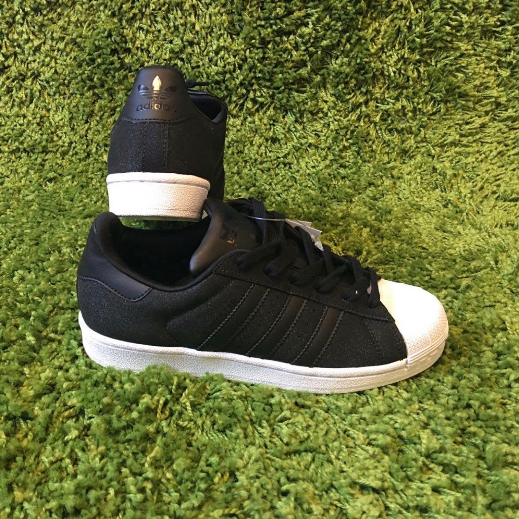 Adidas Superstar - Glitter Black | Shopee Singapore