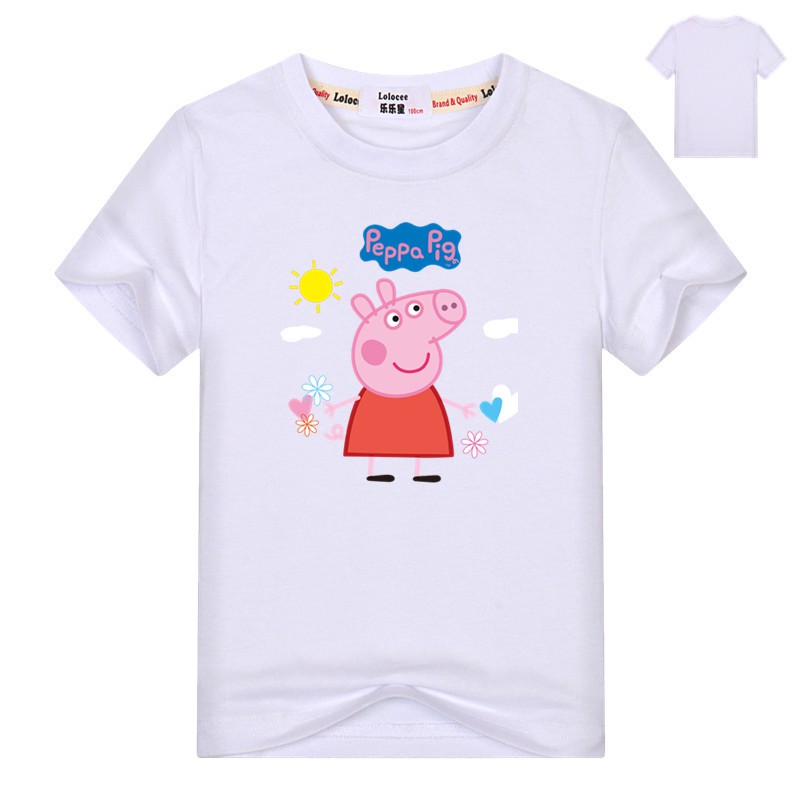 Peppa Pig Baby Clothes Girls Kids T Shirt Tee Cartoon Pink - 