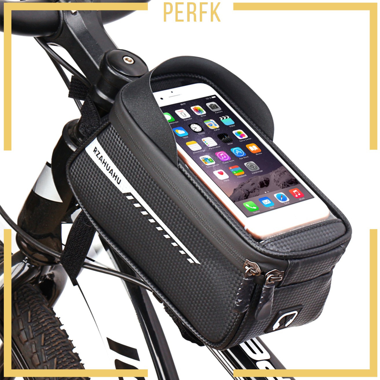 top tube bag with phone window