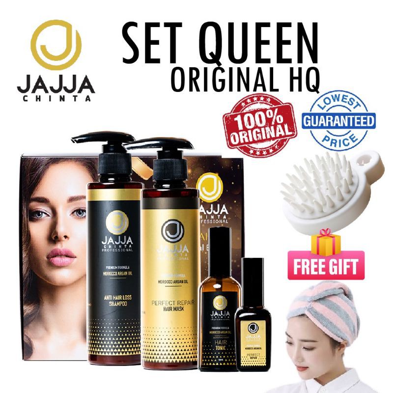 Shop Malaysia Jajja Chinta Set Rebonding Set Queen Serum Tonic Shampoo Conditioner Hair Care Anti Hair Loss Rambut Gugur Shopee Singapore