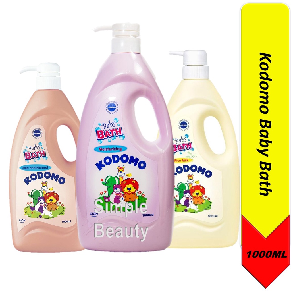 Kodomo Baby Bath Mild & Natural / Moisturizing / Rice Milk, 1000ml