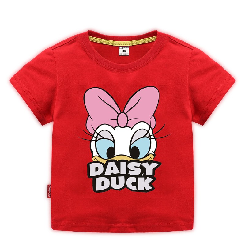 100 Cotton Kids Short Sleeve T Shirt Cartoon Daisy Duck Boy Girl Tshirt Soft Breathable Baby Tee A05 Shopee Singapore - duck t shirt roblox id