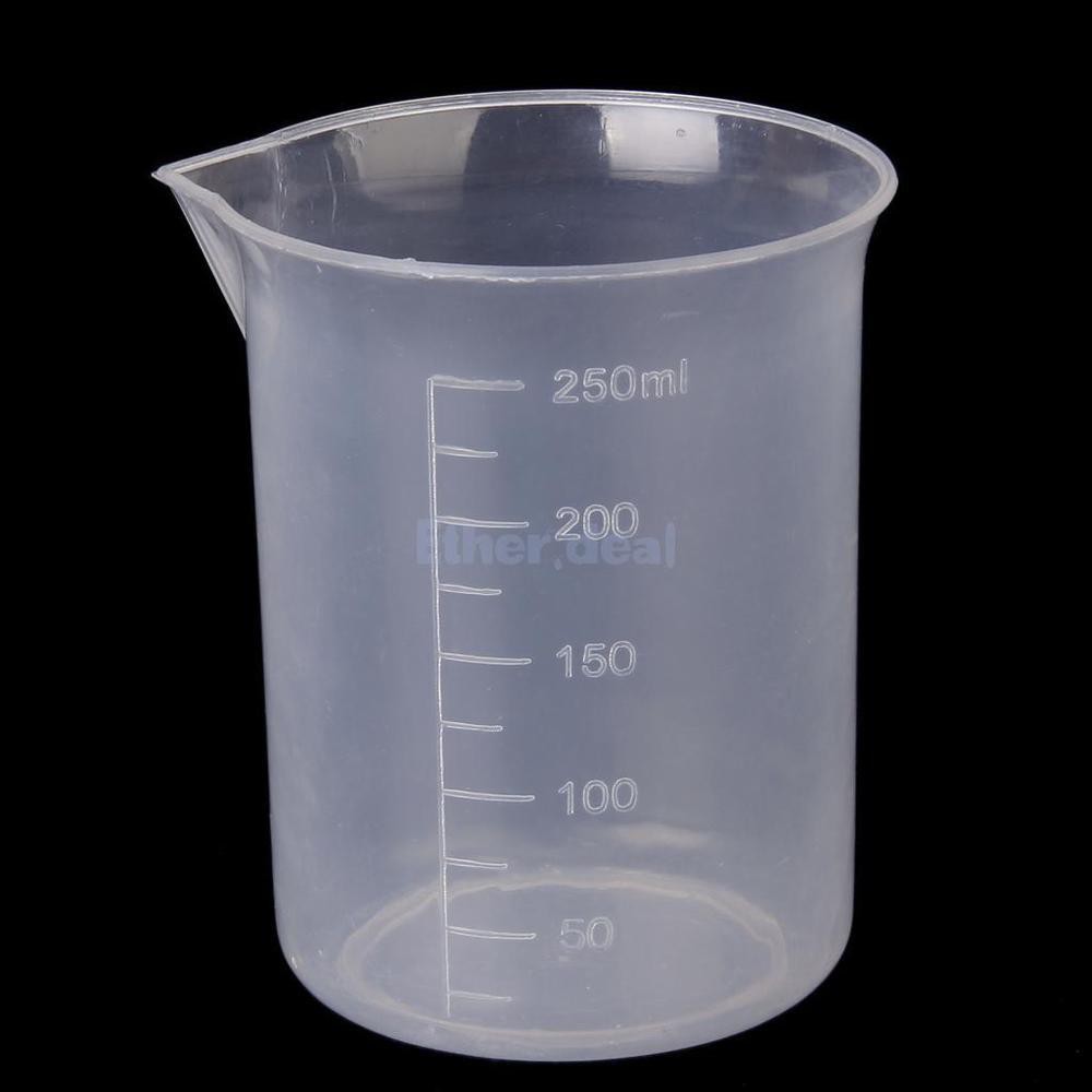 250ml Lab Laboratory Clear Plastic Graduated Cylinder Measuring Cup Beaker Shopee Singapore