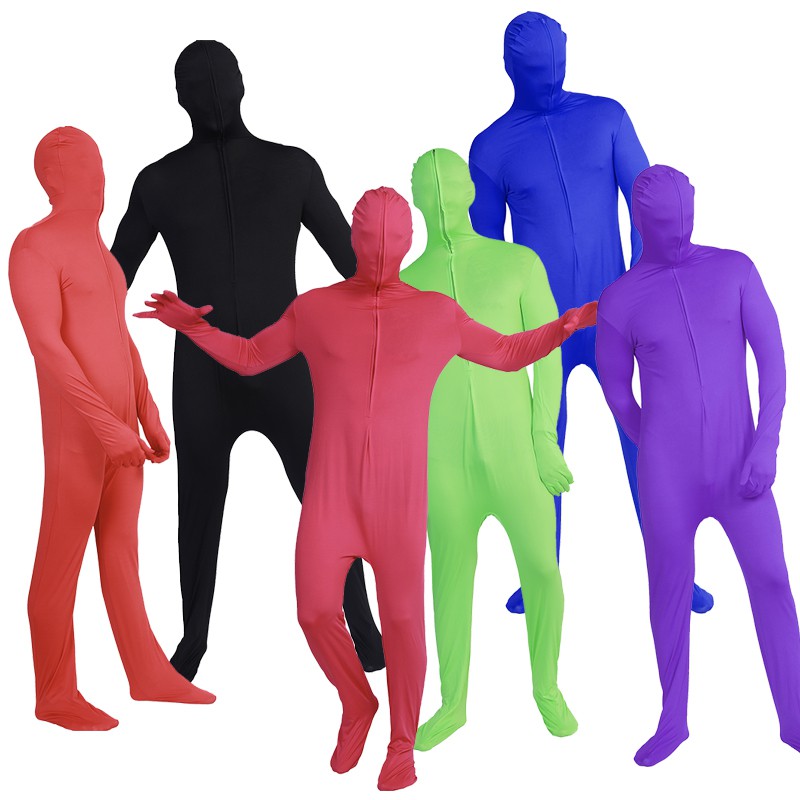 Ready Stock Halloween Cosplay Full Body Lycra Spandex Skin Suit Bodysuit Halloween Party Zentai 3831