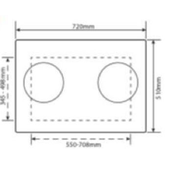 HOBZ Stainless Steel Built In Hob HC6822-INCLUDE INSTALLATION