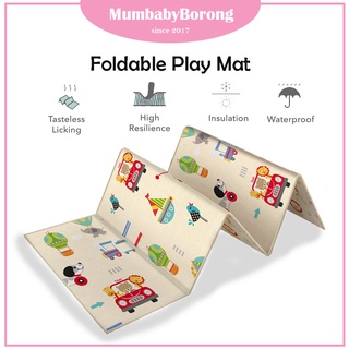 MB Playmat 02 Anti Slip Baby Foldable Double Sided Cartoon Mat (180 x 100x 1cm) Waterproof Children Crawling Learning