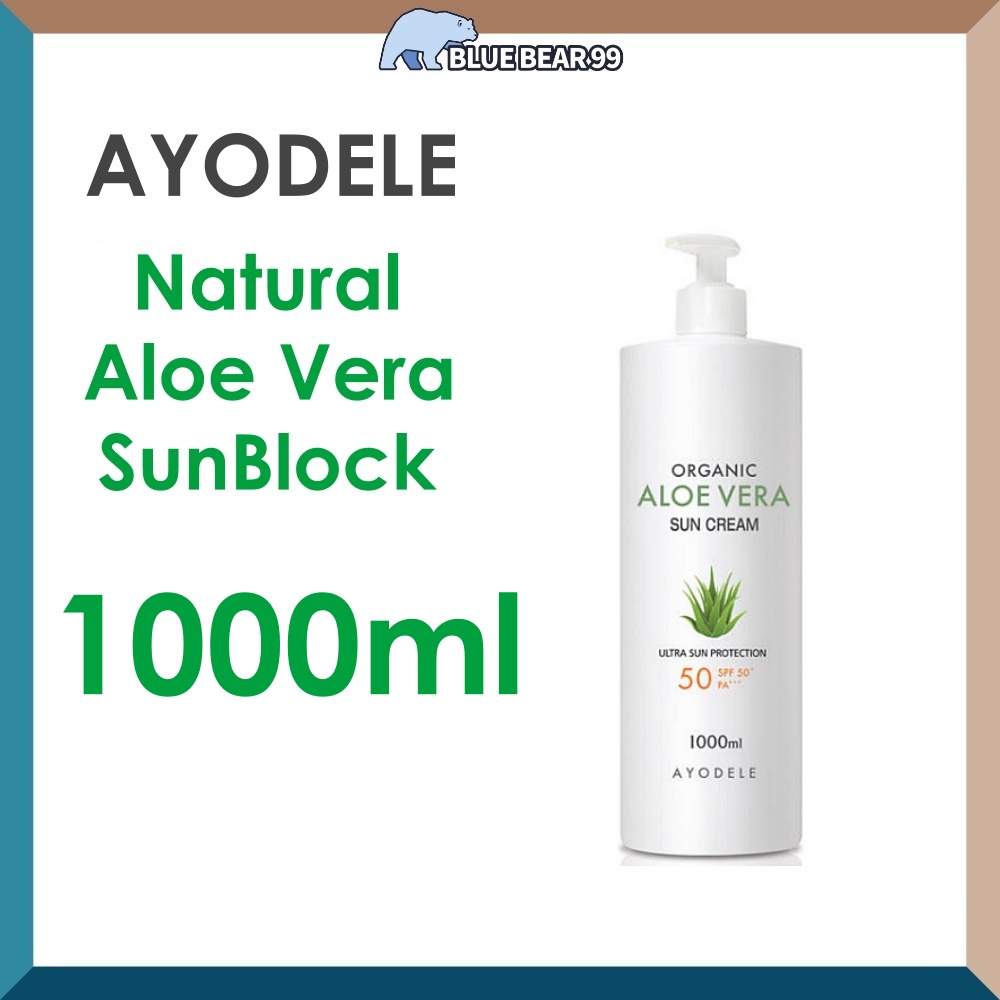 tomar abolir Arcaico AYODELE] LARGE capacity/ sunblock/ sunscreen/ face & body/ high spf/ Aloe  Vera 1000ml made by Korea | Shopee Singapore