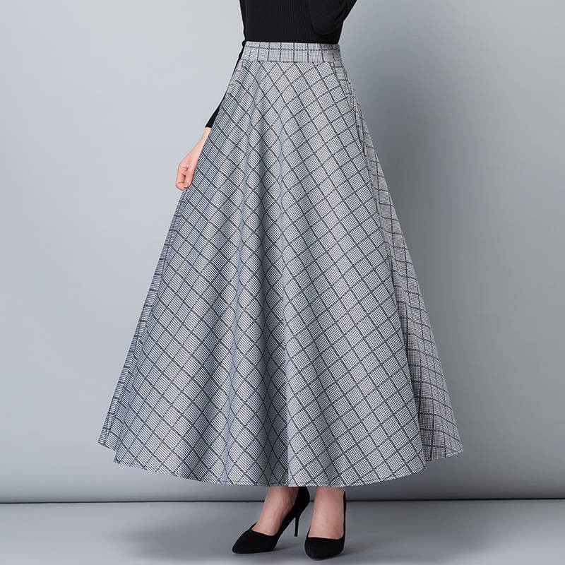 Pumpkin Skirt Kembang Skirt Plaid Skirt 