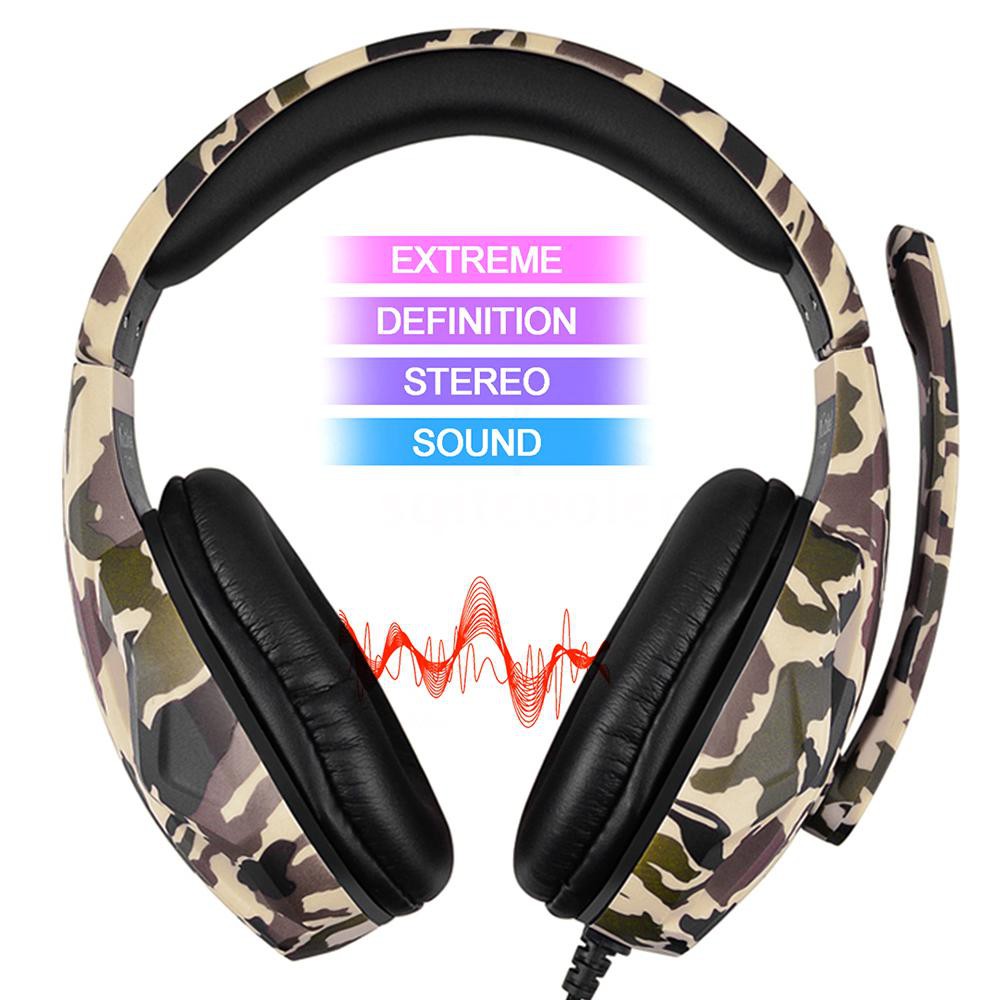 SQC KUBITE T-173 3.5mm Over-ear Wired Gaming Headphones Music Headset Noise Cancellation Earphones w/ Microphone Mic Mut