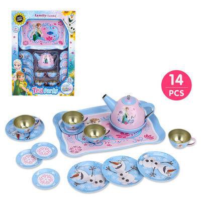 frozen tea set with tray