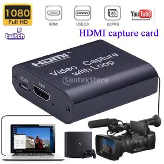 HDMI capture card USB to HDMI with ring out HDMI live USB external switch game PS4 recording box