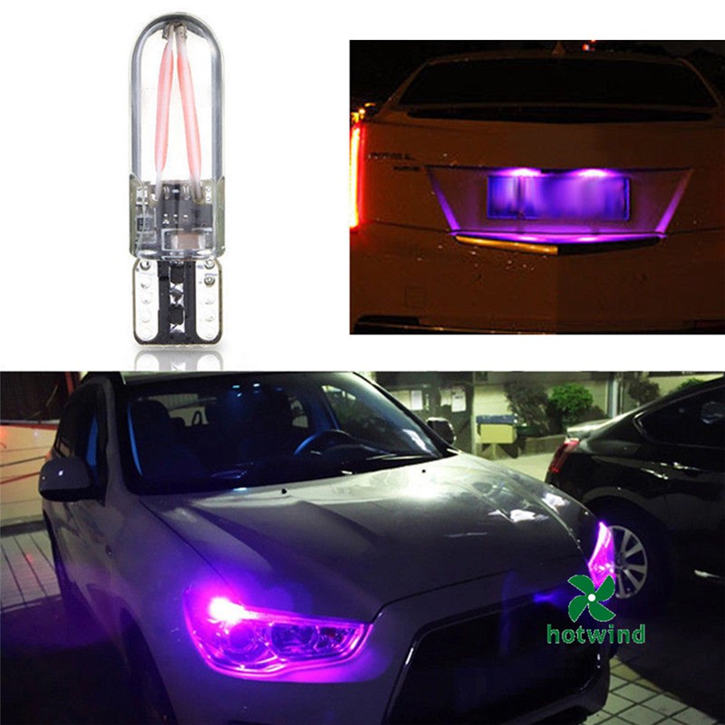 2x T10 194 168 Pink Purple LED 6SMD CAR CANBUS ERROR FREE Silica Silicone Bulbs 