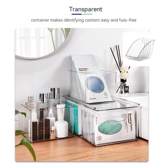 1.25 Home Organizer Toy Storage Clear Box Kitchen Drawer Food Container Fridge Home Use with Optional Lid #4