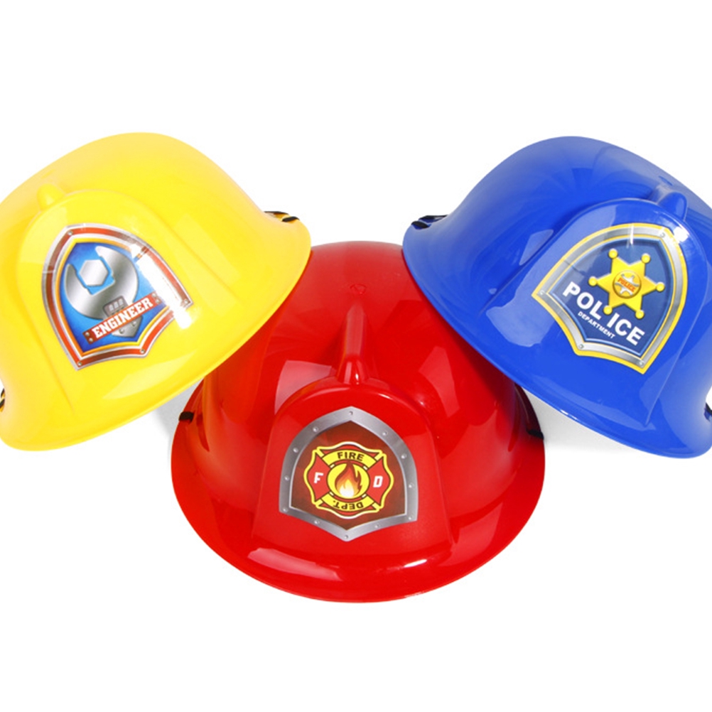2pcs Simulation Police Hats Kids Roleplay Helmet Safety Helmets Toys