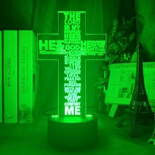 Holy Bible Book Jesus 3D LED Night Light Table Desk Lamp Christmas Xmas Gift